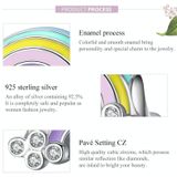 Sterling Silver S925 Rainbow Beaded Gekleurde Olie DIY Sieraden Accessoires