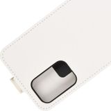 Voor Samsung Galaxy A52 5G R64 Texture Single Vertical Flip Leather Beschermhoes met kaartslots & fotoframe(wit)