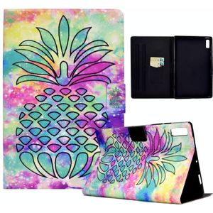 Voor Lenovo Tab M9 Gekleurde Tekening Horizontale Flip Tablet Leren Hoes (Gekleurde Ananas)