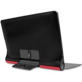 Voor Lenovo Yoga Smart Tab Custer Texture Horizontal Flip Lederen Behuizing met twee opvouwbare houder (rood)