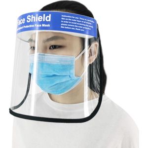 Anti-Speeksel Splash Anti-Spitting Anti-Fog Anti-Oil Beschermende Face Shields Masker met elastische band  Engelse woorden