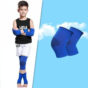 N1033 Child Football Equipment Basketbal Sportbeschermers  kleur: blauwe kniebeschermers (S)