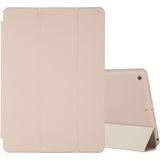 Voor iPad 10.2 horizontale flip smart lederen behuizing met drie opvouwbare houder (goud)