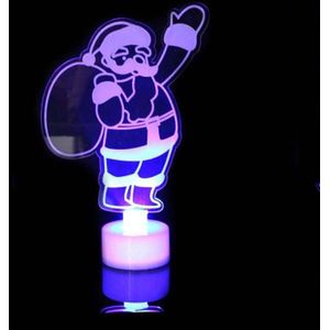 10 PCS Creative Christmas LED Licht Kleurrijke Knipperende 3D Night Light (Santa Claus)