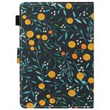 Voor 10 inch Universal Tablet PC Flower Pattern Horizontale Flip Lederen case met kaartslots & houder (geel fruit)