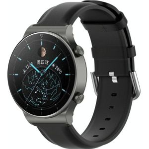 Voor Huawei Watch 4 / Watch 4 Pro lederen horlogeband met ronde staart