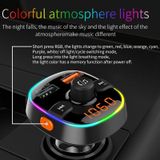 BC52 QC3.0 Fast Charging Auto Kleurrijke Atmosfeer Licht Bluetooth MP3-speler FM-zender