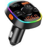 BC52 QC3.0 Fast Charging Auto Kleurrijke Atmosfeer Licht Bluetooth MP3-speler FM-zender