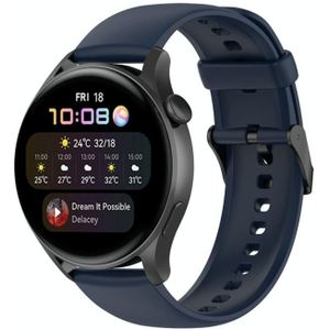 Voor Huawei Watch 4 / Watch 4 Pro effen kleur siliconen roestvrij staal zwarte gesp horlogeband