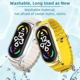 Voor Xiaomi Mi Band 6 / 5 / 4 / 3 MIJOBS CS Marine siliconen ademende horlogeband (zwart zilver)