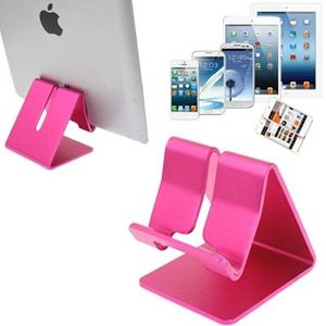 Aluminium Stand Desktop houder voor iPad  iPhone  Galaxy  Huawei  Xiaomi  HTC  Sony  en andere mobiele telefoons of Tablets(Pink)