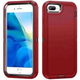 Voor iPhone 8 Plus / 7 Plus Life waterdichte robuuste telefoonhoes (rood + zwart)