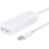 AnyWatt 5-pins MagSafe 2 Magnetic T-Tip Female naar USB-C / Type-C Male Charge Adapter Converter voor MacBook Pro(Wit)