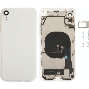 Battery Back Cover Assembly (met Side Keys & Loud Speaker & Camera Lens & Card Tray & Power Button + Volume Button + Oplaadpoort + Signal Flex Cable & Wireless Charging Module) voor iPhone XR(zilver)