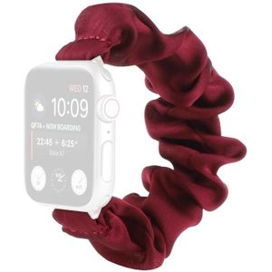 Sjaal Haar Tie Vervanging Horlogebanden voor Apple Watch Series 6 & SE & 5 & 4 44MM / 3 & 2 & 1 42mm (rode wijn)