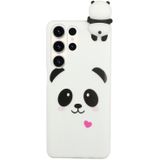 Voor Samsung Galaxy S23 Ultra 5G schokbestendig Cartoon TPU telefoonhoes (witte panda)