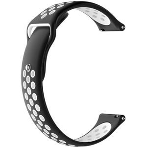 Voor Garmin Vivoactive3 Twee kleuren vervangende polsband horlogeband (Zwart Wit)