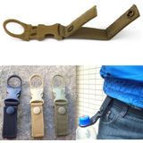 10ST singelband outdoor Carabiner rugzak hanger haak kamp wandeling water fles clip hang clasp gesp houder tool (leger groen)