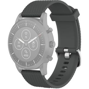 22mm Texture Siliconen Polsband Horloge Band voor Fossil Hybrid Smartwatch HR  Male Gen 4 Explorist HR  Male Sport (Grijs)