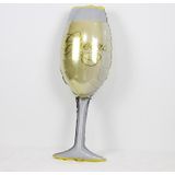 Verjaardagsfeestje Achtergrond Decoratie Set Champagne Fles Golden Happy Birthday Aluminium Film Ball