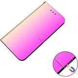 Voor Motorola Moto G Power (2021) Lmitated Mirror Surface horizontale flip lederen behuizing met houder & kaart slots & portemonnee & lanyard (gradint kleur)