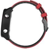 22mm voor Garmin VivoActive 4 / Venu 2 Universele tweekleurige siliconenvervangingsriem horlogeband (rood zwart)