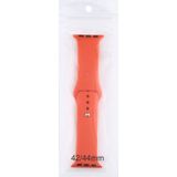 Voor Apple Watch Series 5 & 4 44mm / 3 & 2 & 1 42mm Siliconen horloge vervangende riem  korte sectie (vrouw)(Golfkleur)