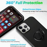 Voor iPhone 15 Pro Ring Kickstand siliconen telefoonhoesje
