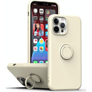 Voor iPhone 15 Pro Ring Kickstand siliconen telefoonhoesje