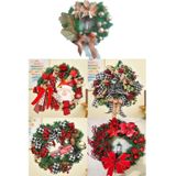 Kerstdecoratie Cane Kroon Garland Deur Hanger  Grootte: 25cm (Black Word Plate)