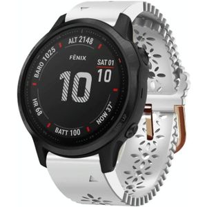 Voor Garmin Fenix 6S Pro 20mm Lady's siliconen horlogeband met Lace Punch