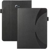 Voor Samsung Galaxy Tab A 10.1 2016 T580 Litchi Textuur Lederen Sucker Tablet Case (Zwart)
