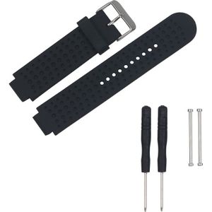 Voor Garmin Forerunner 620 Solid Color Replacement Wrist Strap Watchband(Zwart)