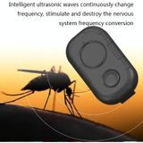 H20 ultrasone USB-muggenwerend middel Draagbaar Outdoor Mini Insect Repellent (Zwart)