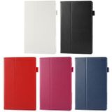 Sony Xperia Z2 10.1 Tablet horizontaal Litchi structuur PU leren Flip Hoesje met houder (zwart)