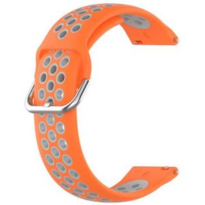 Voor Huawei Horloge 3/3 Pro 22mm Sport Two-Color Silicone Vervanging Strap Horlogeband (oranje grijs)