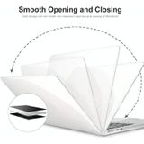 Voor MacBook Air 13.6 2022 A2681 AMERIKAANSE Versie ENKAY 3 in 1 Crystal Laptop Case met TPU Toetsenbord Film/Anti-stof Pluggen (Diep Paars)