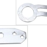 Benen aluminium legering achterzijde Tow caravan haak Trailer Ring voor universele auto Auto met twee schroef Holes(Silver)