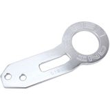 Benen aluminium legering achterzijde Tow caravan haak Trailer Ring voor universele auto Auto met twee schroef Holes(Silver)