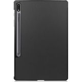 Voor Samsung Galaxy Tab S7 Lite T730 / T735 Custer Texture Horizontale Flip Leren Case met Drie-vouwende Houder & Slaap / Weks-Up-functie