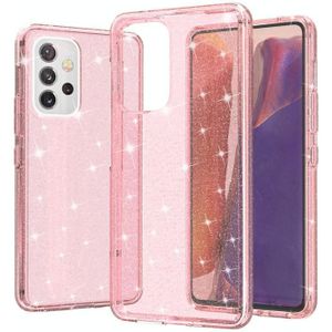 Voor Samsung Galaxy A53 5G Schokbestendig Terminator Stijl Glitter Poeder Beschermende Telefoon Case (Pink)