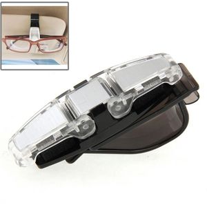 Auto voertuig accessoire dubbele Clip Design zonnebril brillen kaart Pen houder Clip