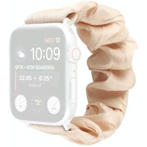 Shell patroon haar ring doek horlogeband voor Apple Watch Series 6 & se & 5 & 4 44mm / 3 & 2 & 1 42mm (Abrikoos)