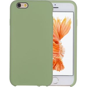 Pure Color Liquid silicone + PC beschermende back cover Case voor iPhone 6 plus & 6s plus (mint groen)