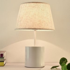 Beschikbaar op afstand dimmen controled tafel lamp decoratieve moderne minimalistische massief hout stof nachtlampje  AC 85-265V (wit)