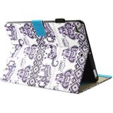 Voor iPad mini 4 / mini 3 / mini 2 / mini universele olifant Lotus patroon horizontale Flip leren beschermhoes met houder & Card Slots & slaap