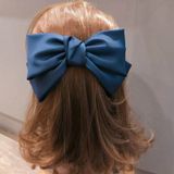 5 PCS Satin Bow Hairpin Back Head Hair Accessoires  Kleur: Tibetaans blauw
