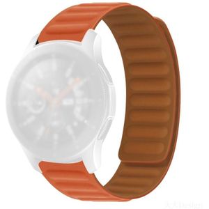 Siliconen magnetische horlogeband voor Huawei GT 2 42mm (oranje rood)