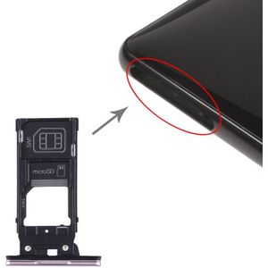 SIM-kaartlade + SIM-kaartlade + Micro SD-kaartlade voor Sony Xperia XZ2 (roze)