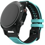 Voor Garmin Fenix 6x tweekleurige siliconen quick release vervangende riem horlogeband (mint groen zwart)